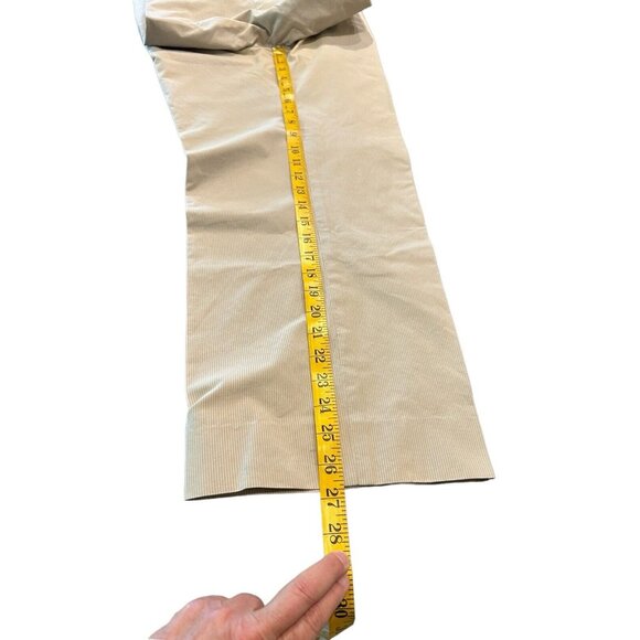 Banana Republic Pants Mens 36x27 Flat Front Tan Striped Lightweight Cotton Chino - Picture 12 of 12